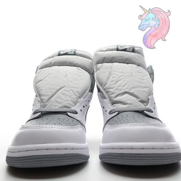 Mens Size 10 Nike Air Jordan 1 Retro High OG Stealth White Gray 555088 037 New - Picture 3 of 16